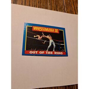 Vintage 1987 Topps WWF WrestleMania III Ricky Steamboat Savage 55 Wrestling Card